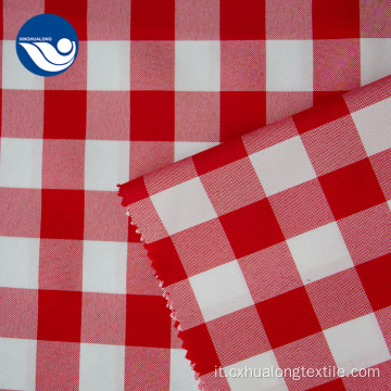 Tessuto per tende jacquard elasticizzato 100% poliestere reticolato rosso